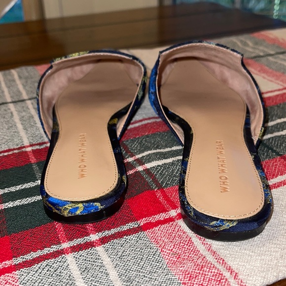 Who What Wear navy floral Mules 7.5 - Picture 2 of 5
